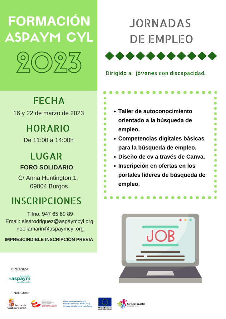 Jornadas de empleo para jóvenes con dicapacidad